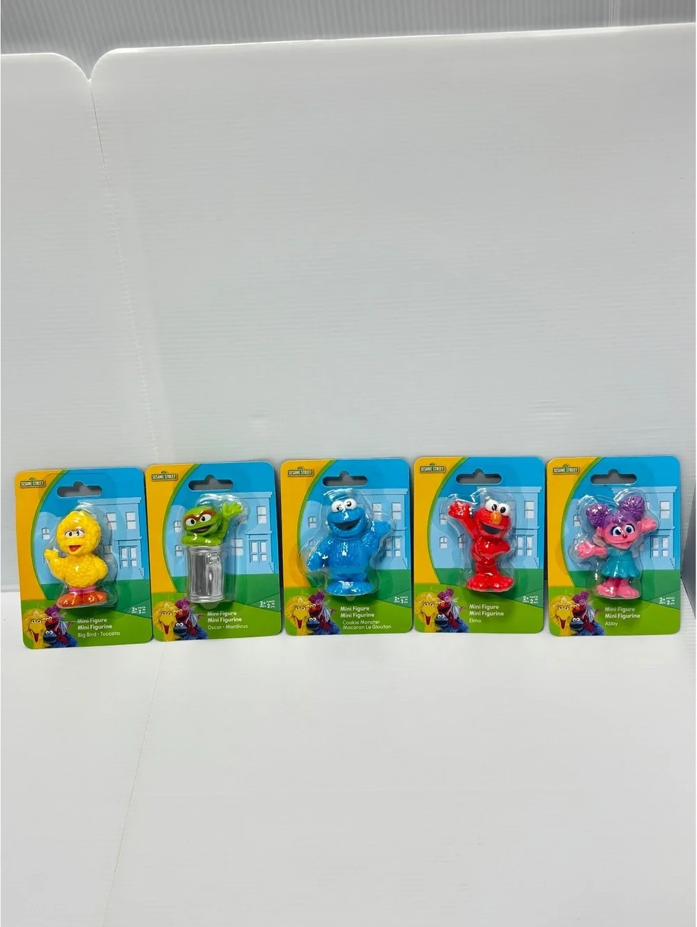 Sesame Street Mini Figure Set - Oscar, Cookie Monster, Elmo, Big Bird, Abby -NEW